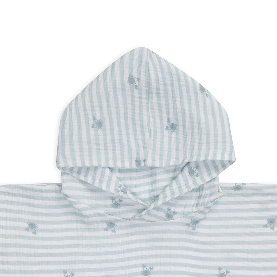 Strandponcho - Wit/Groen - Crabby - 52 x 52 cm