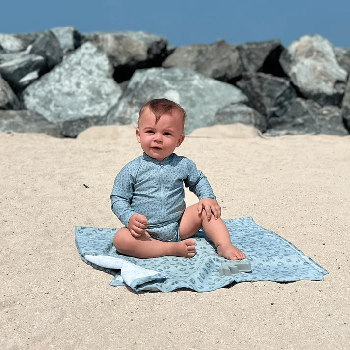 Strandlaken Katoen - Groen - Leopard - 135 x 65 cm