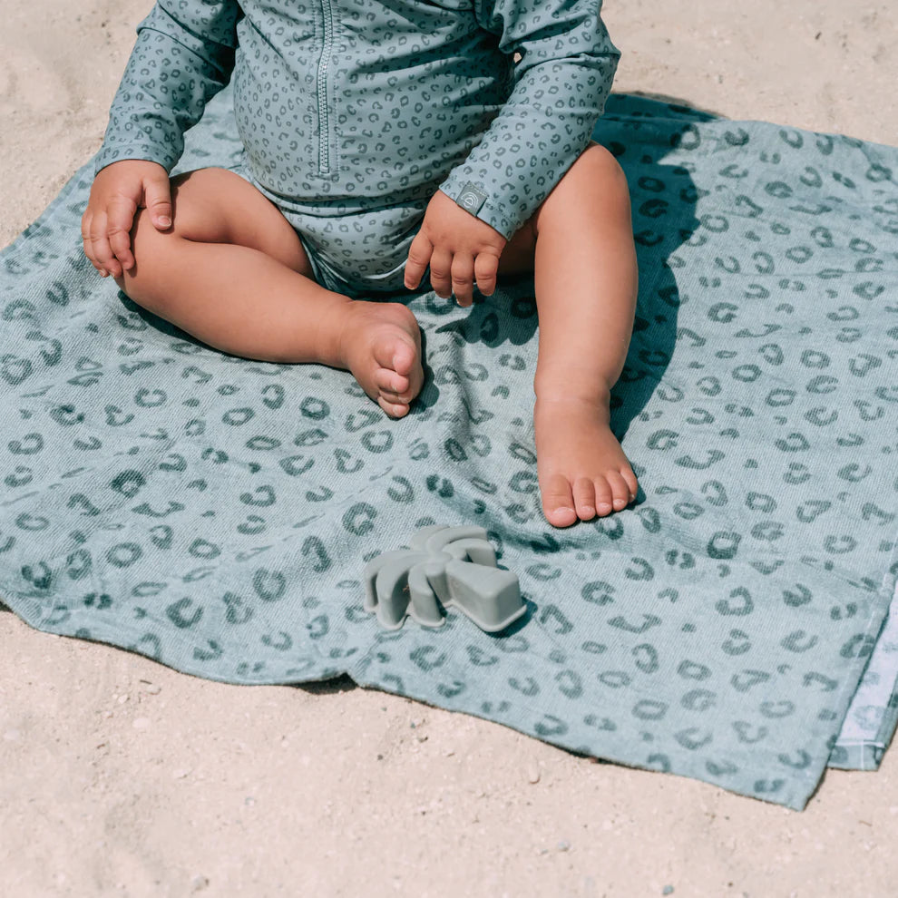 Strandlaken Katoen - Groen - Leopard - 135 x 65 cm