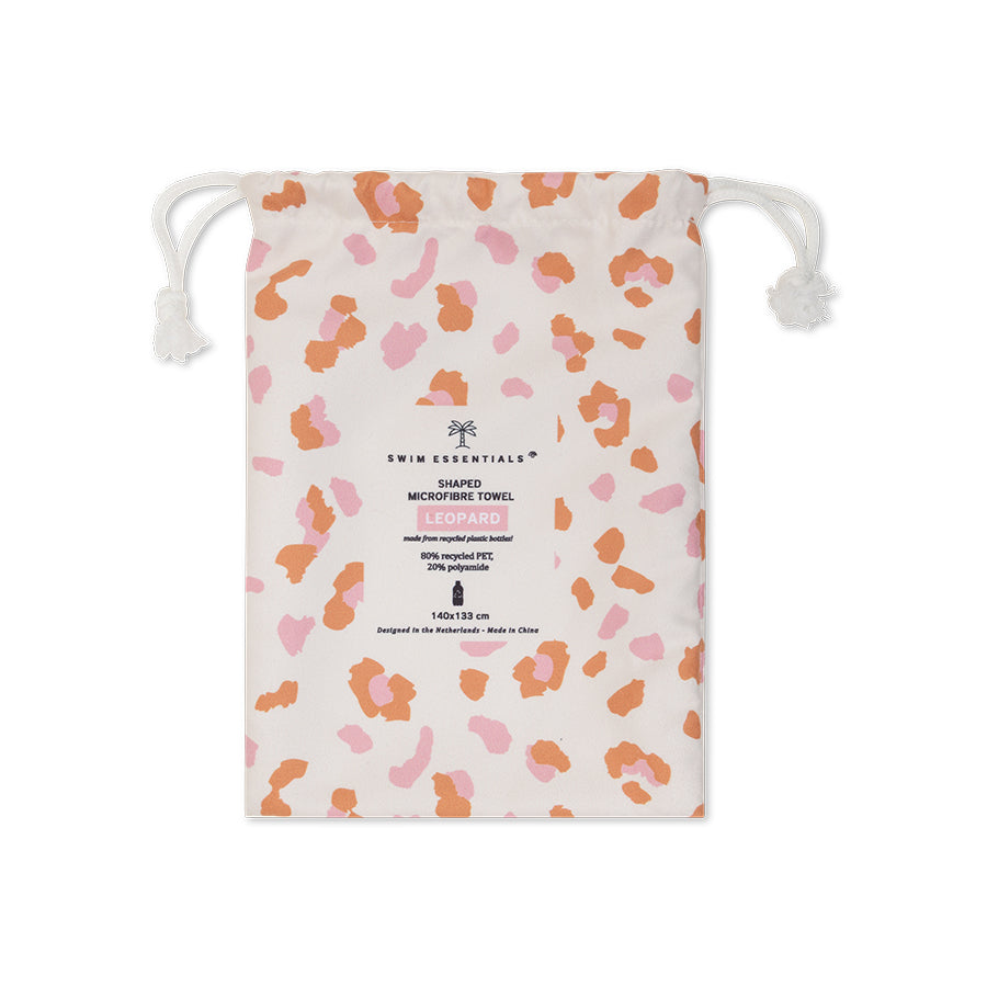 Strandlaken Microfiber - Beige - Leopard - 140 cm