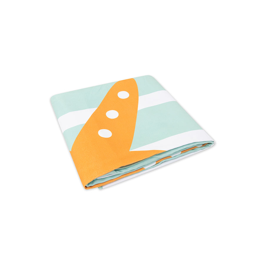 Strandlaken Microvezel - Groen/Wit - Sterren - 170 x 90 cm