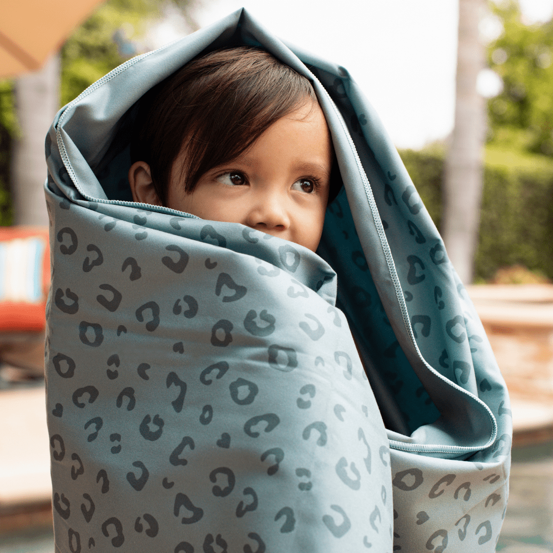 Strandlaken Microvezel - Groen - Leopard - 180 x 90 cm