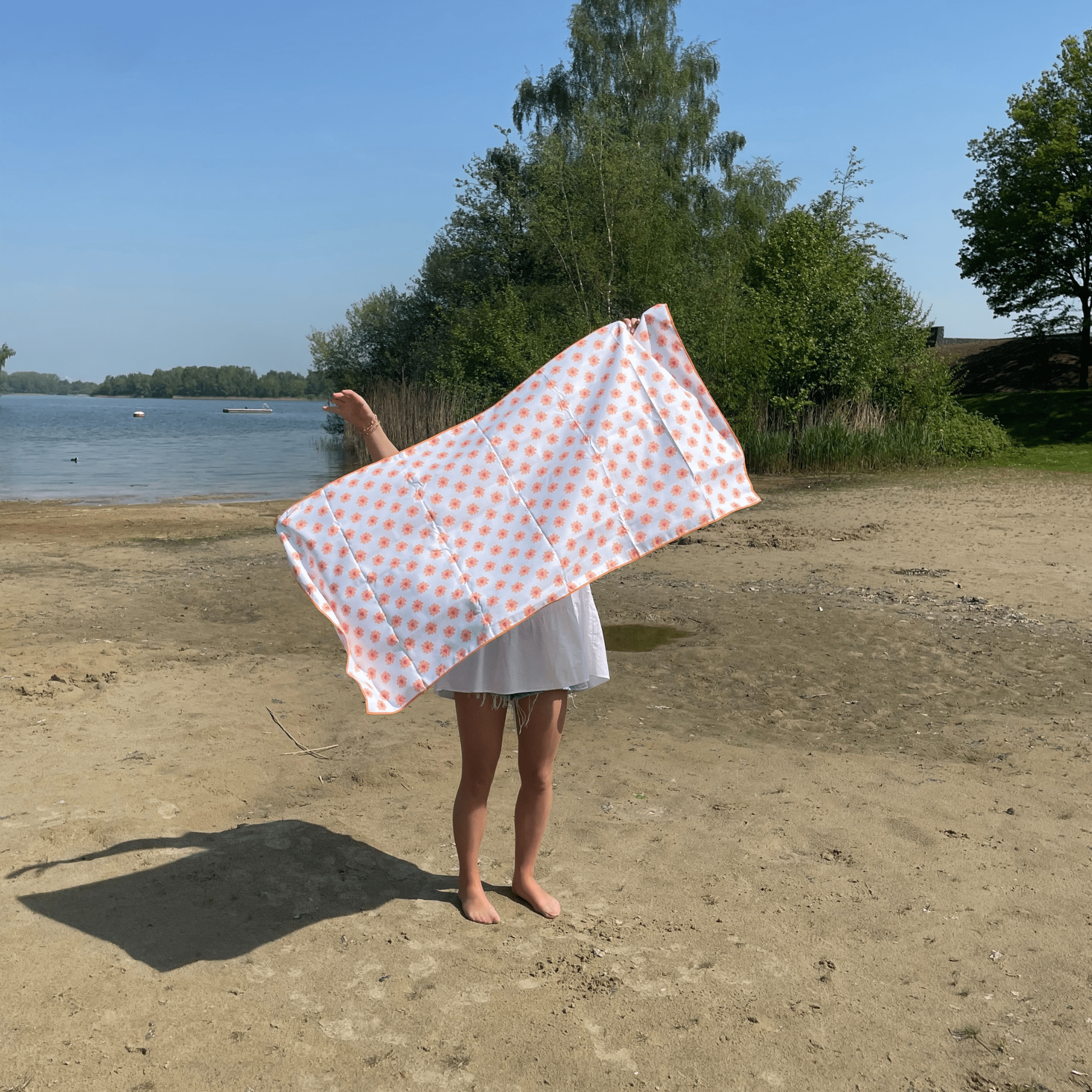 Strandlaken Microvezel - Meerkleurig - Floral Love - 135 x 65 cm