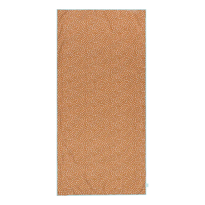 Strandlaken Microvezel - Oranje/Wit - Vibrant Stripes - 135 x 65 cm