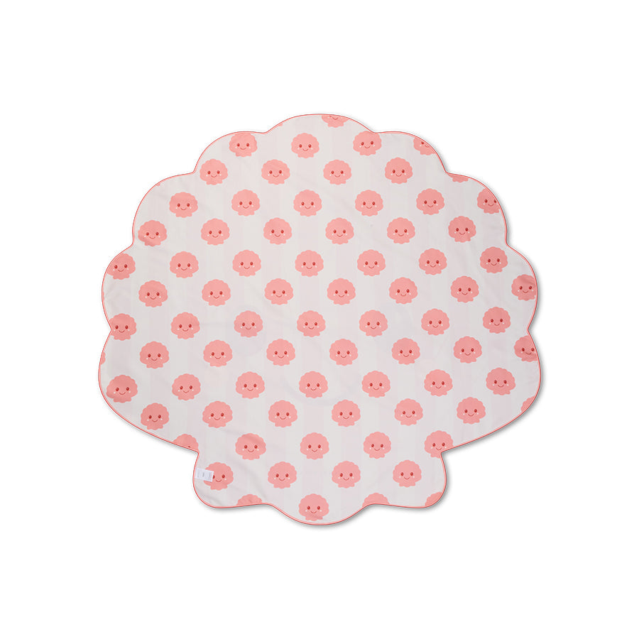 Strandlaken Microvezel - Paars - Shell tastic - 140 cm