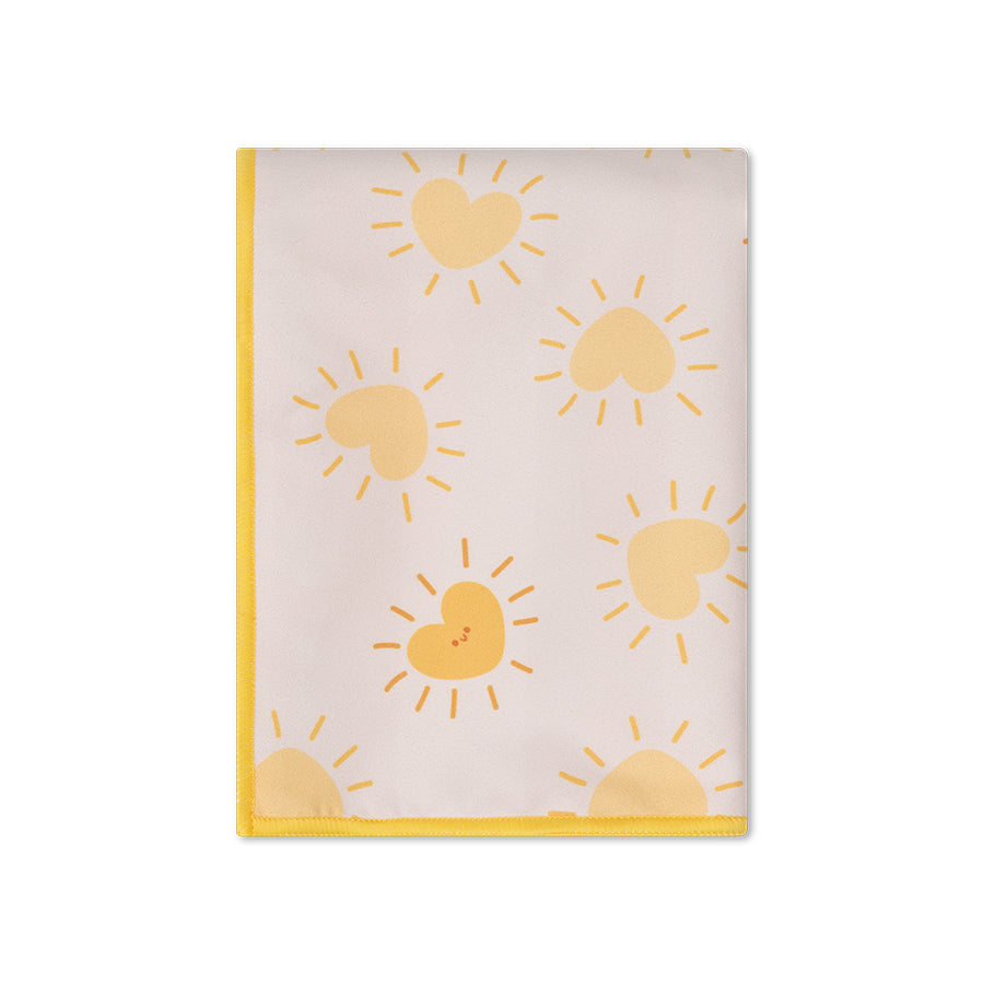 Strandlaken Microvezel - Geel - Flower Market - 135 x 65 cm
