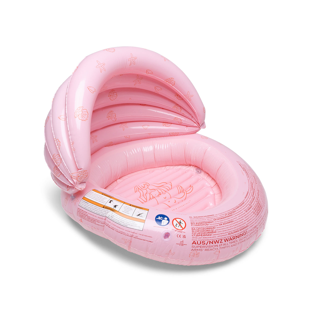 Kinderzwembad - Roze - Sea Pearl - Ø 100 cm Met Luifel