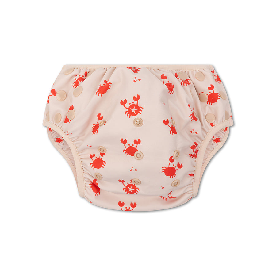 Crabby | Rood/beige Wasbare Zwemluier