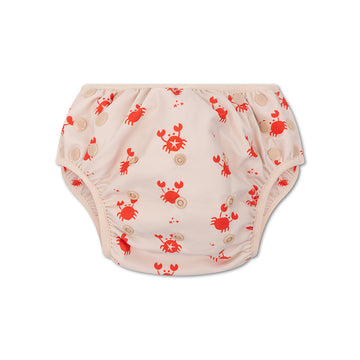 Crabby | Rood/beige Wasbare Zwemluier