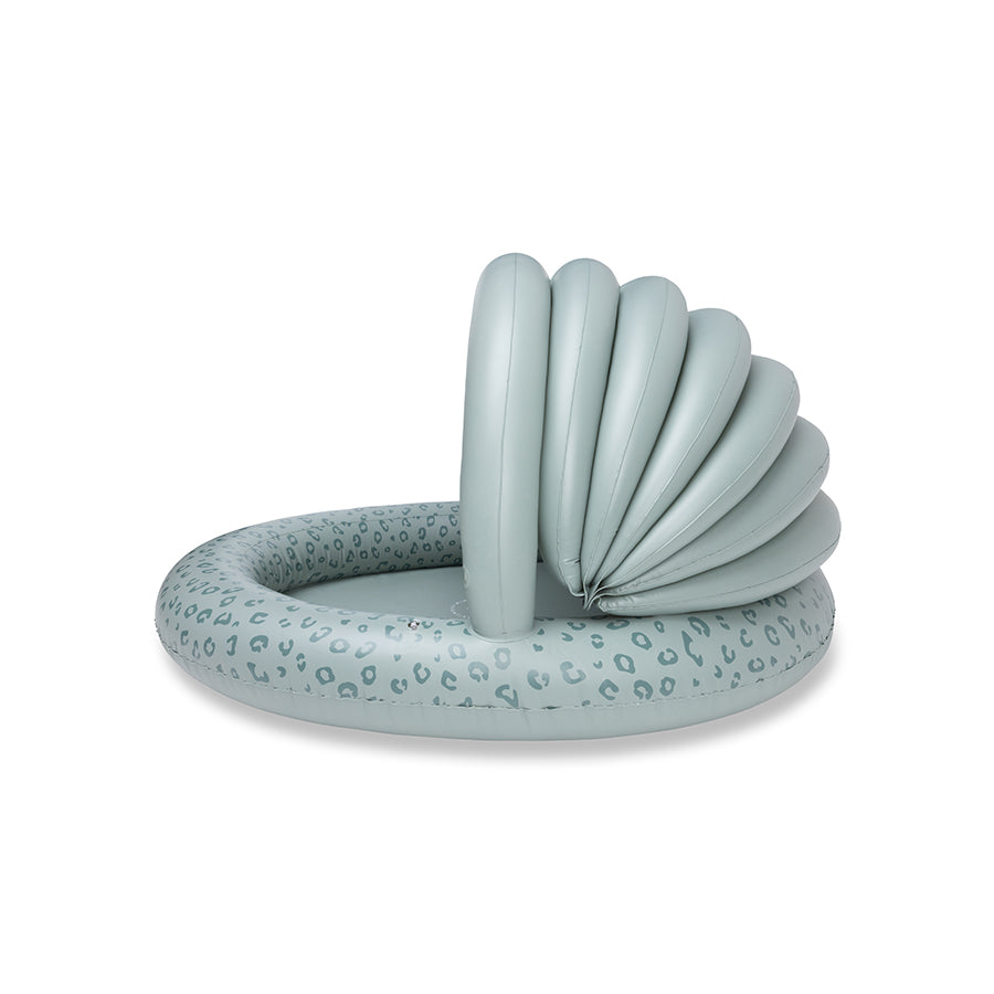 Kinderzwembad - Groen - Leopard - Ø 100 cm met Zonnescherm