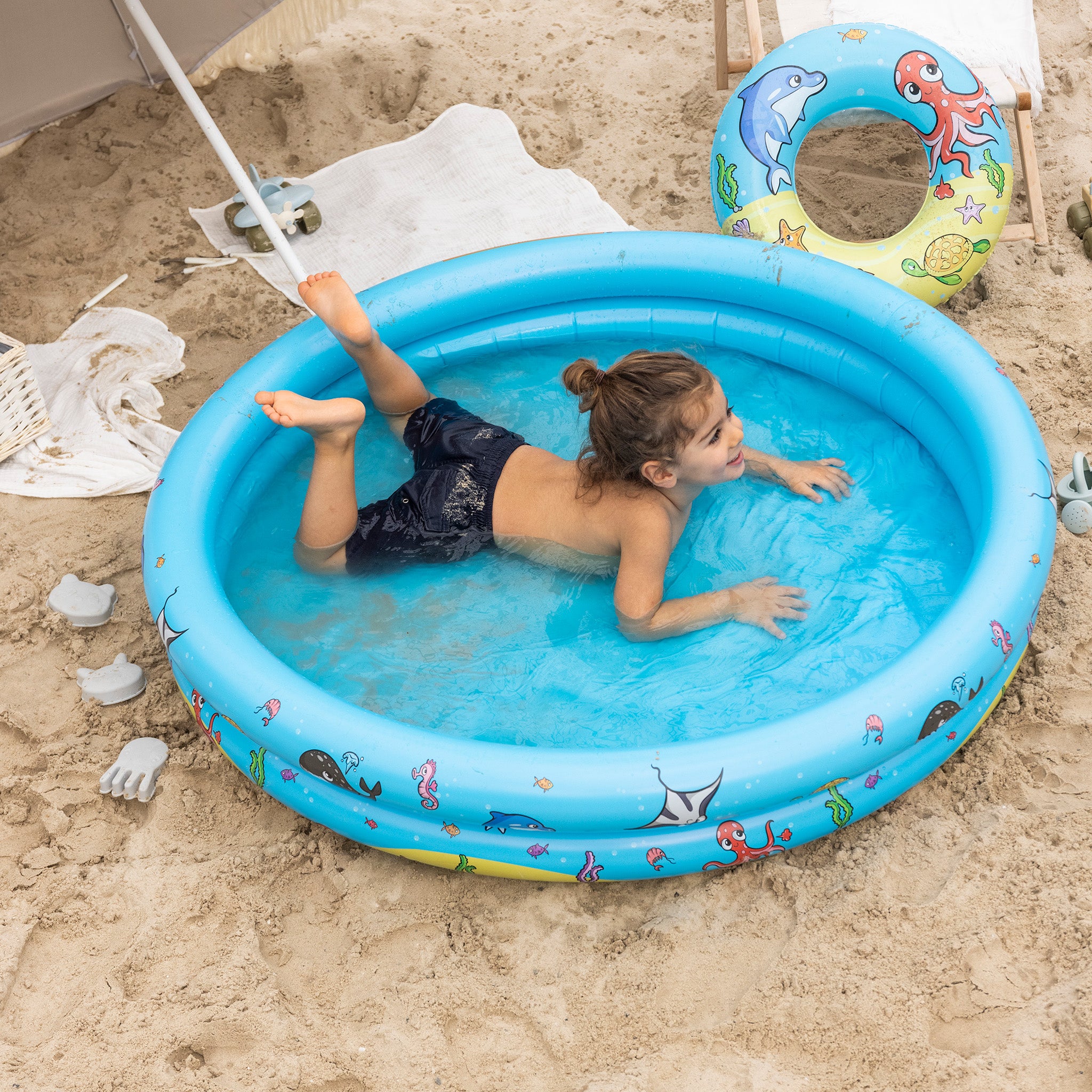 Speelzwembad Set - Meerkleurig - Mini Marine - Ø 120 cm