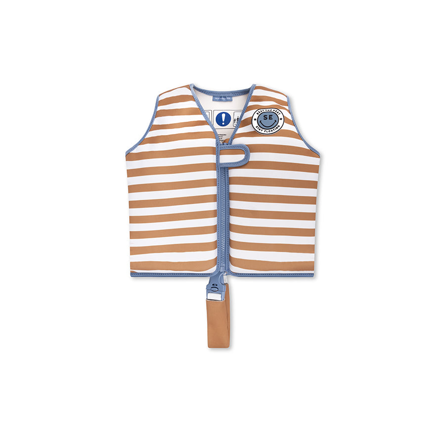 Softlines | Bruin/Wit Gestreept Zwemvest 2-3 jaar