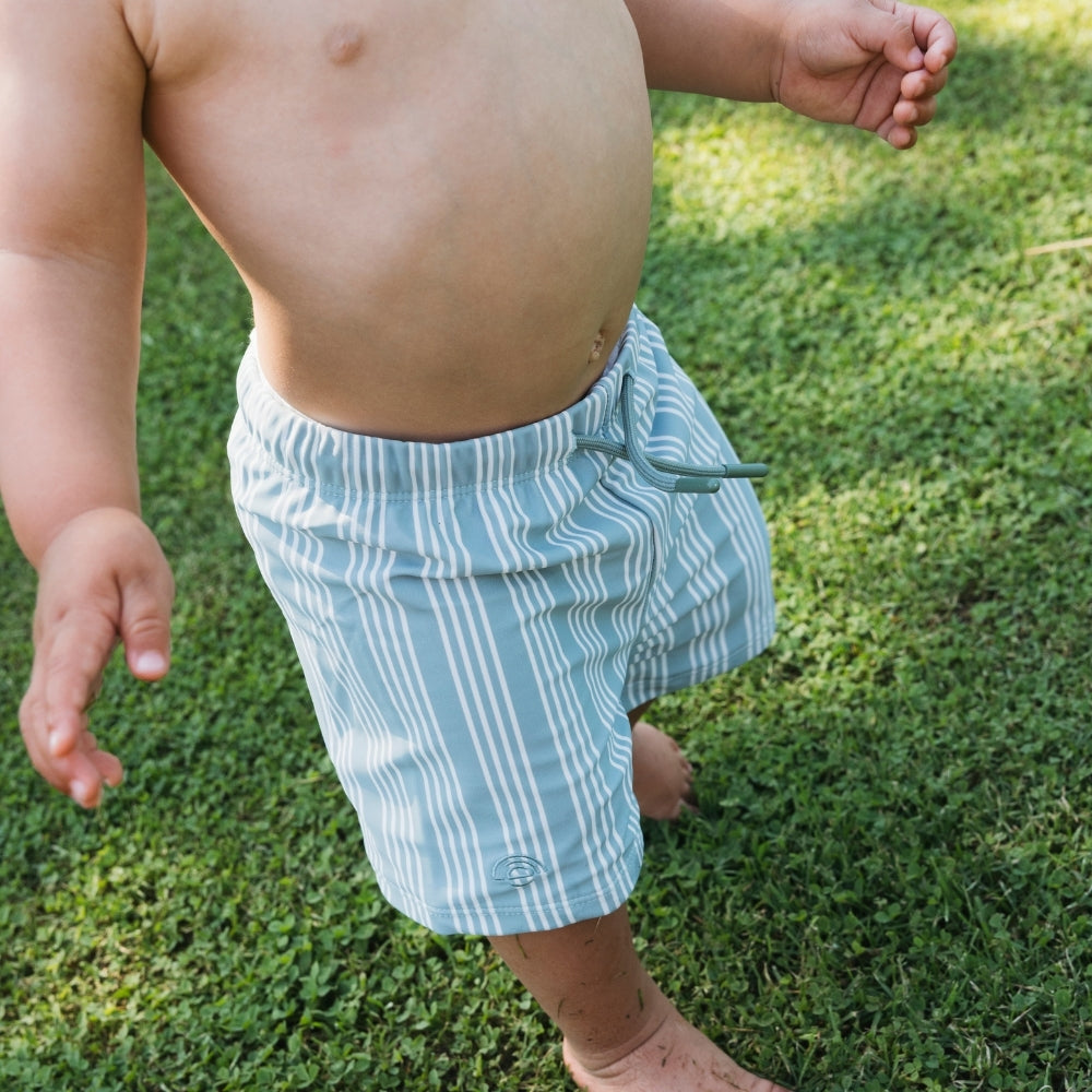 Zwemboxer - Groen - Resort Stripe