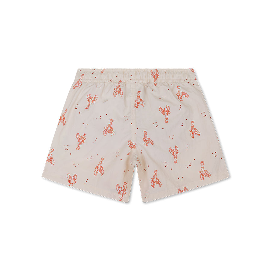 Zwembroek - Beige/Rood - Little Lobster