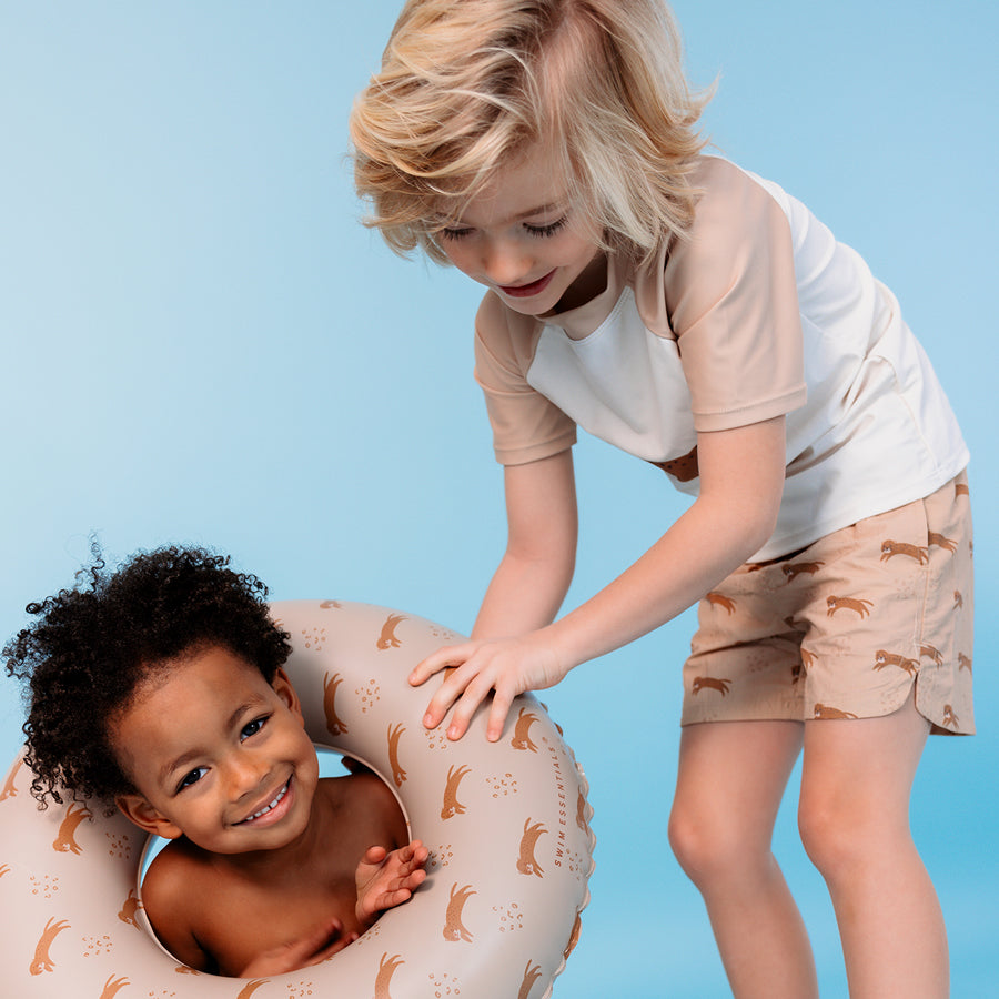 Zwemshirt Met Korte Mouwen - Bruin - Roamer