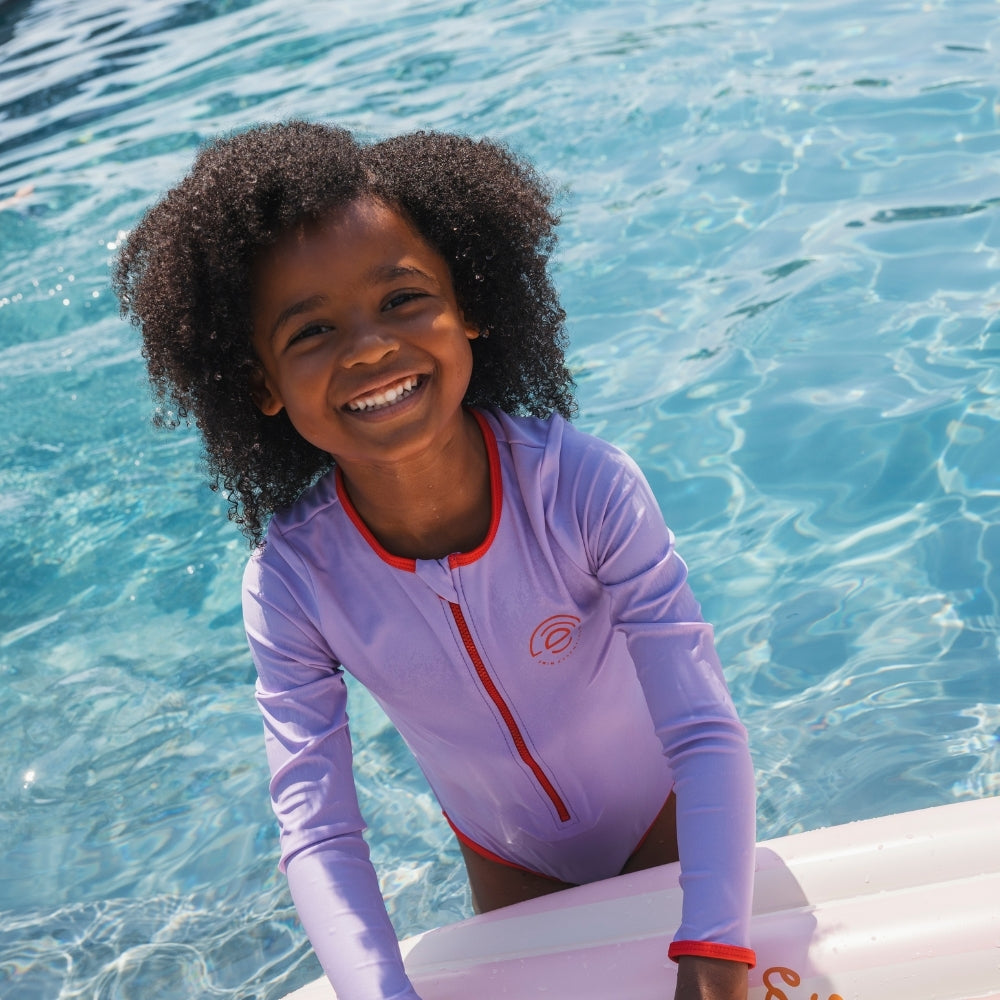 UV Badpak Meisjes Met Lange Mouwen - Paars - Pure Tones
