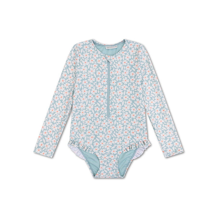 UV Badpak Meisjes Met Lange Mouwen - Groen - Florish