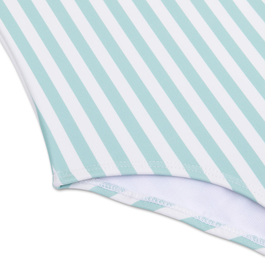 Badpak Meisjes - Groen/Wit - Crosslines