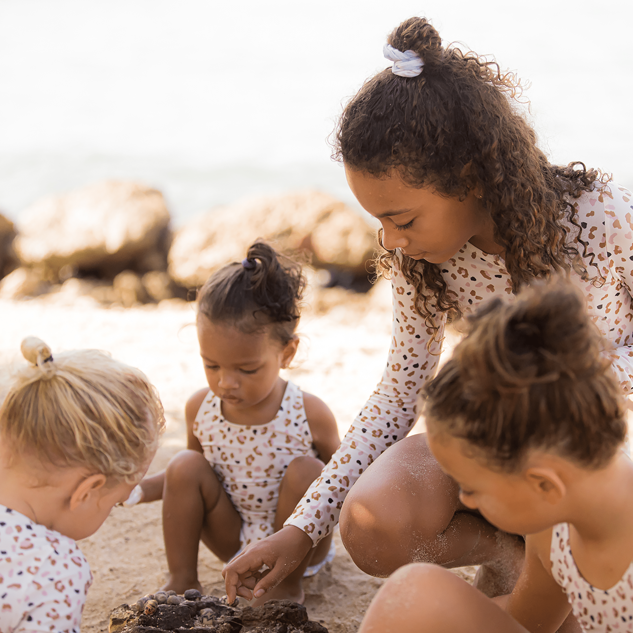 Badpak Meisjes - Kaki - Leopard