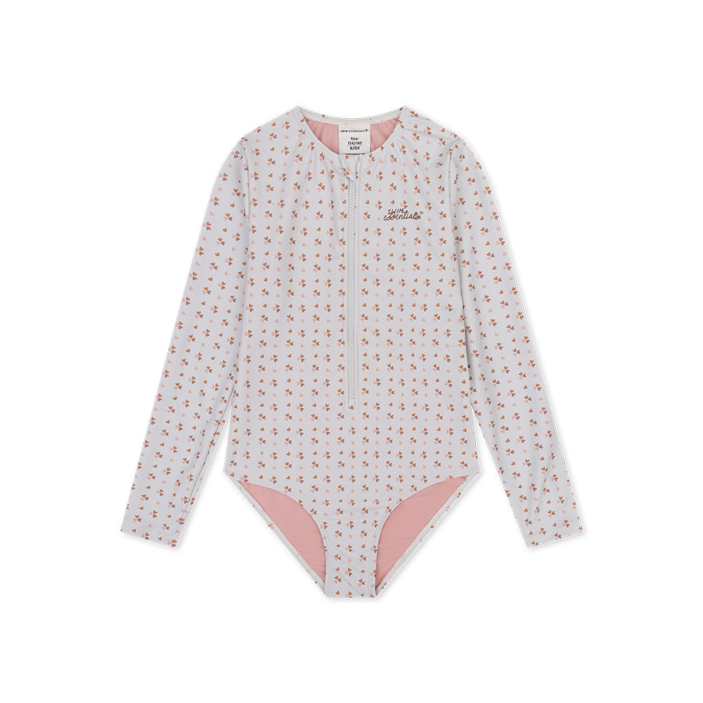 UV Badpak Kinder Met Lange Mouwen - Oudroze - Cozy Hearts