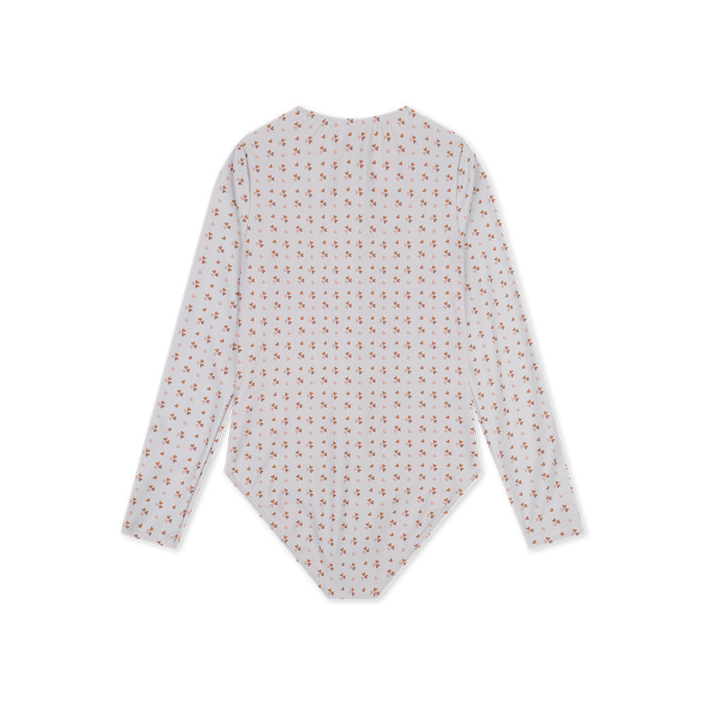 UV Badpak Kinder Met Lange Mouwen - Oudroze - Cozy Hearts