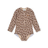 UV Badpak Meisjes Met Lange Mouwen - Oranje - Wild Flower
