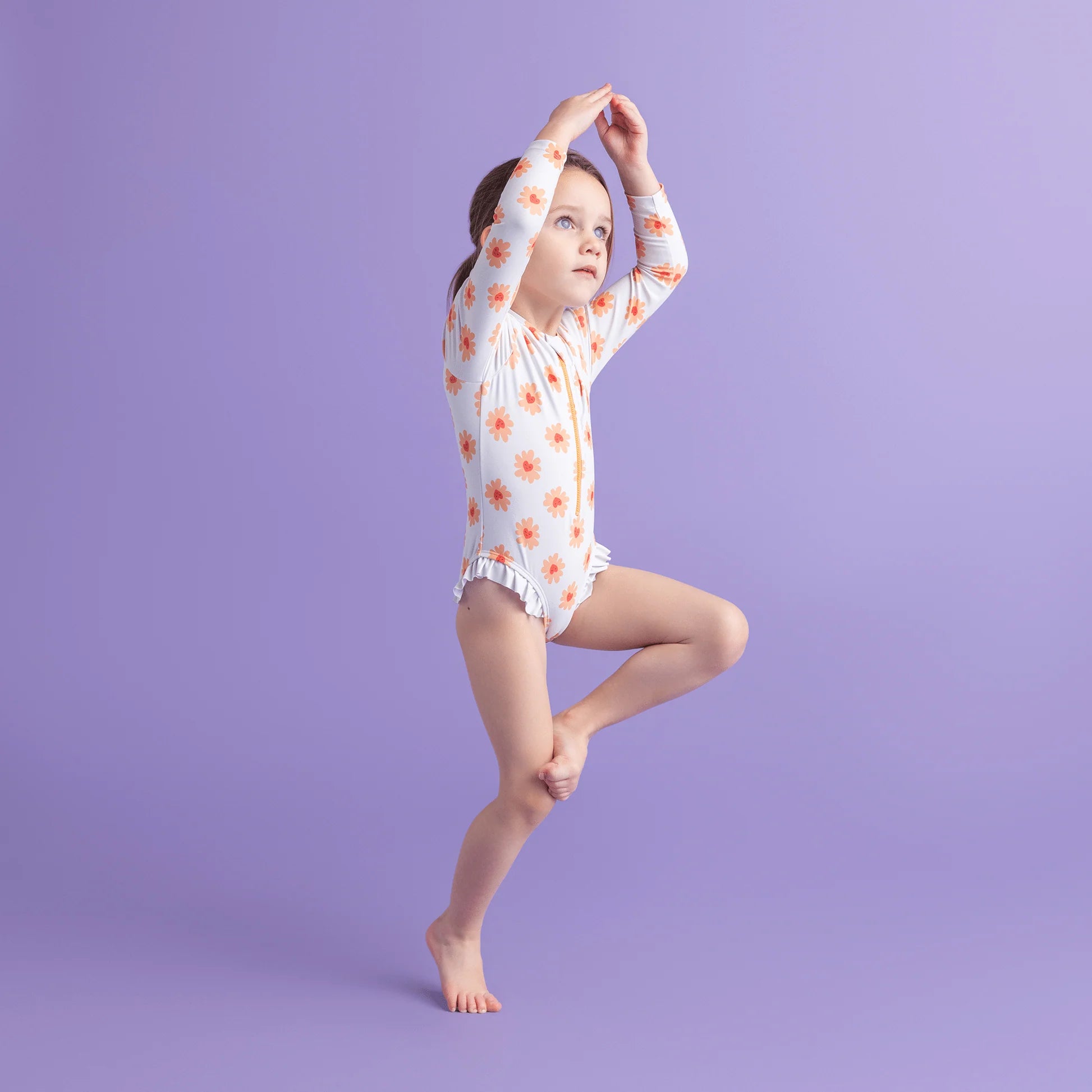 UV Badpak Meisjes Met Lange Mouwen - Meerkleurig - Floral Love