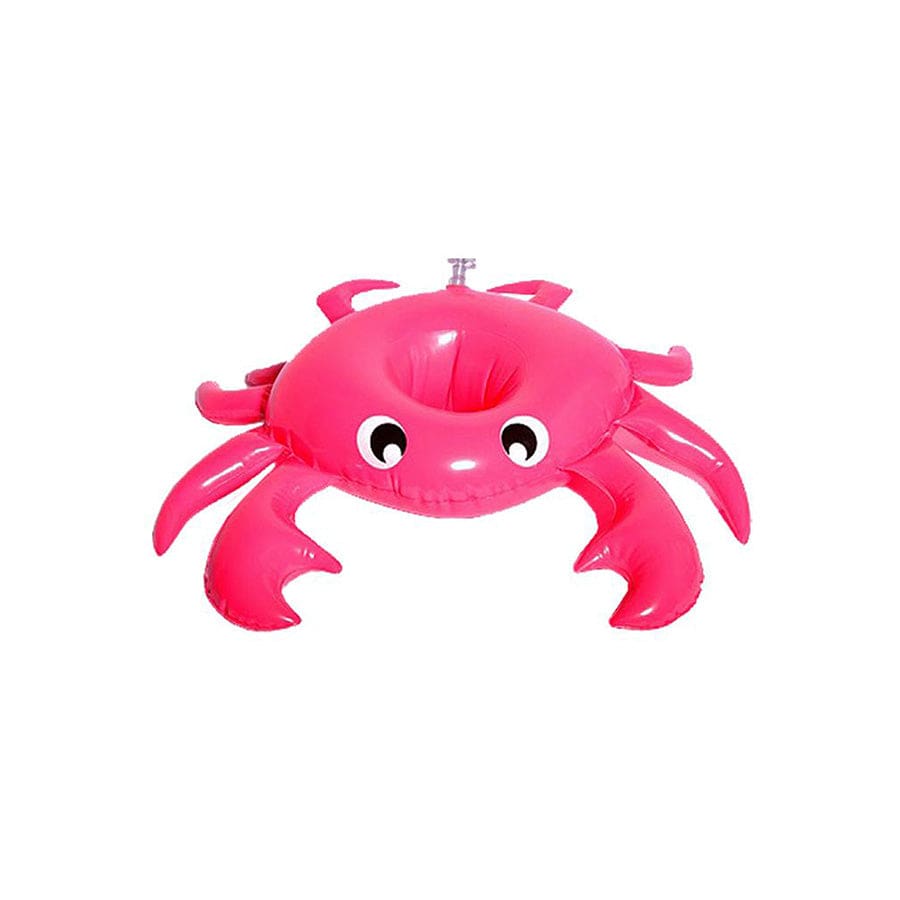 Opblaasbare Bekerhouder Roze Krab
