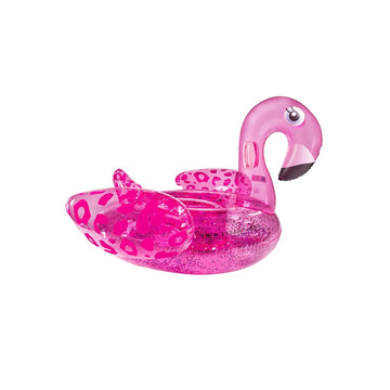 Opblaas Flamingo XXL Neon Roze Panterprint