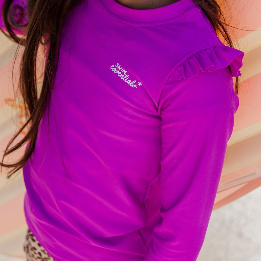 UV Zwemshirt Met Lange Mouwen - Paars - Wild Fuchsia