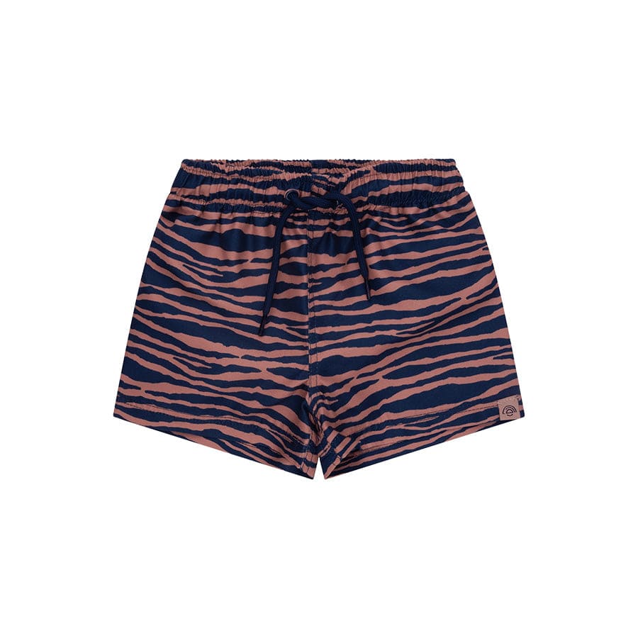 UV Zwemboxer Jongens Blauw/Oranje Zebra