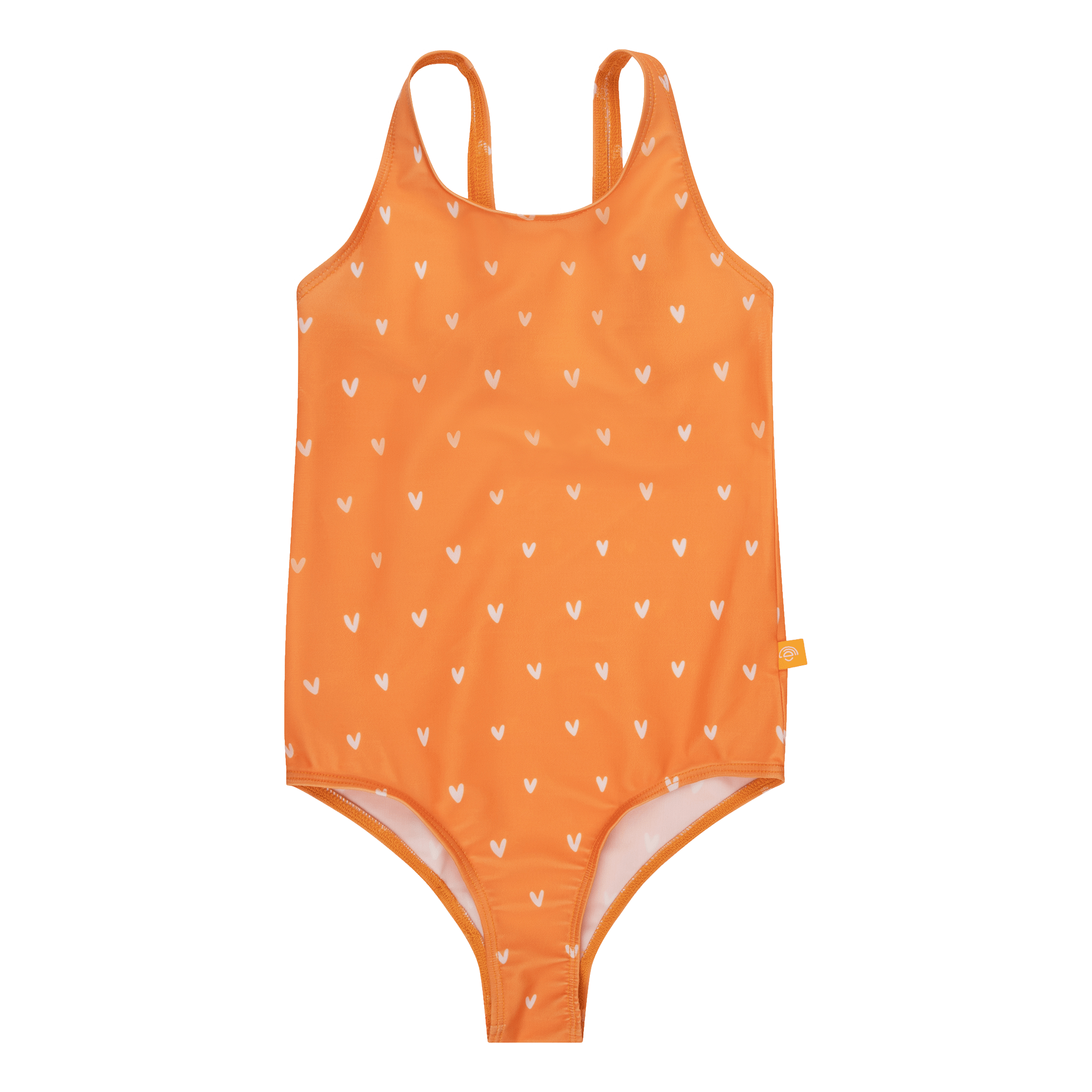 UV Meisjes Badpak Oranje met Hartjes