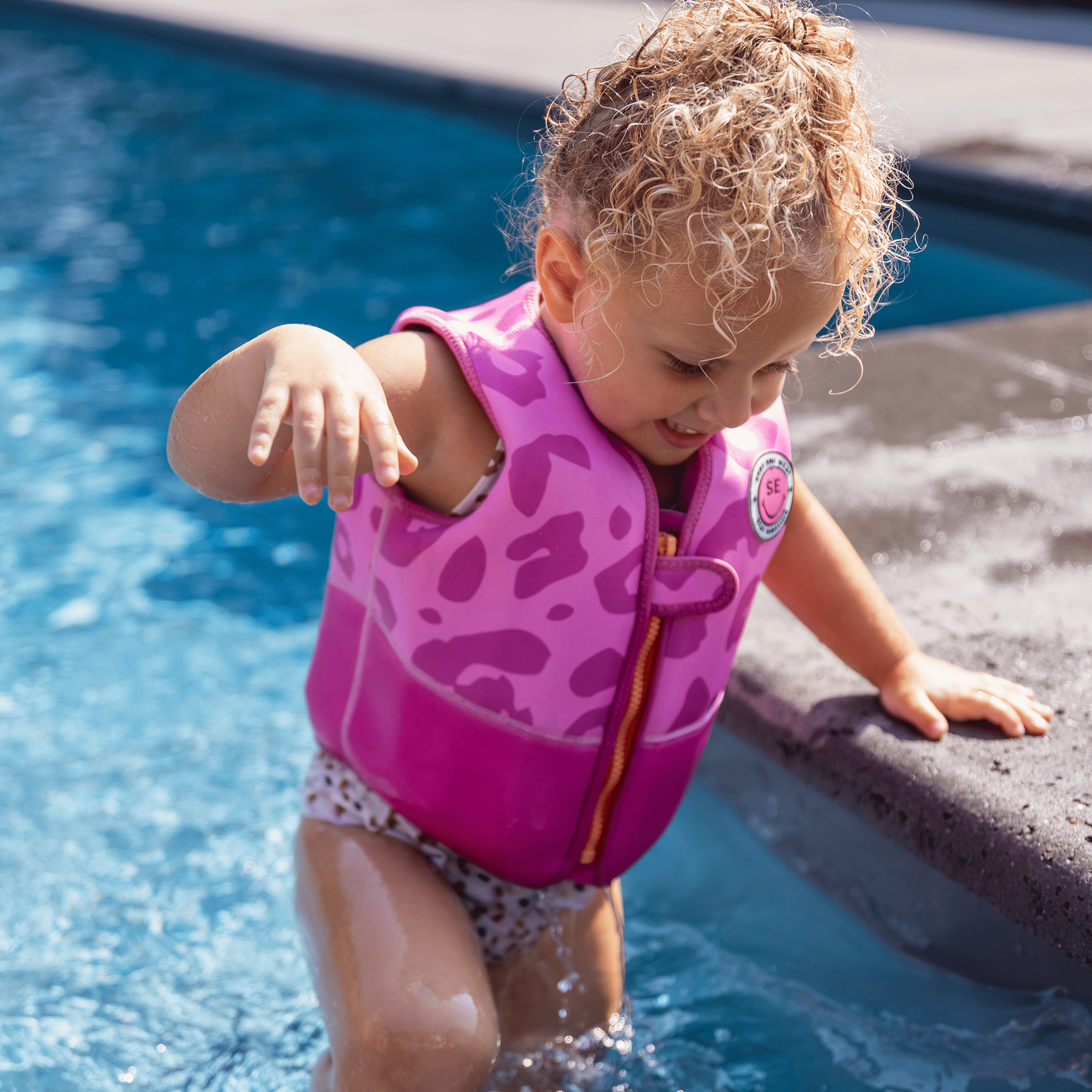 aftrekken Heerlijk Meestal Zwemvest Kind Roze Panterprint 4-6 jaar | Swim Essentials