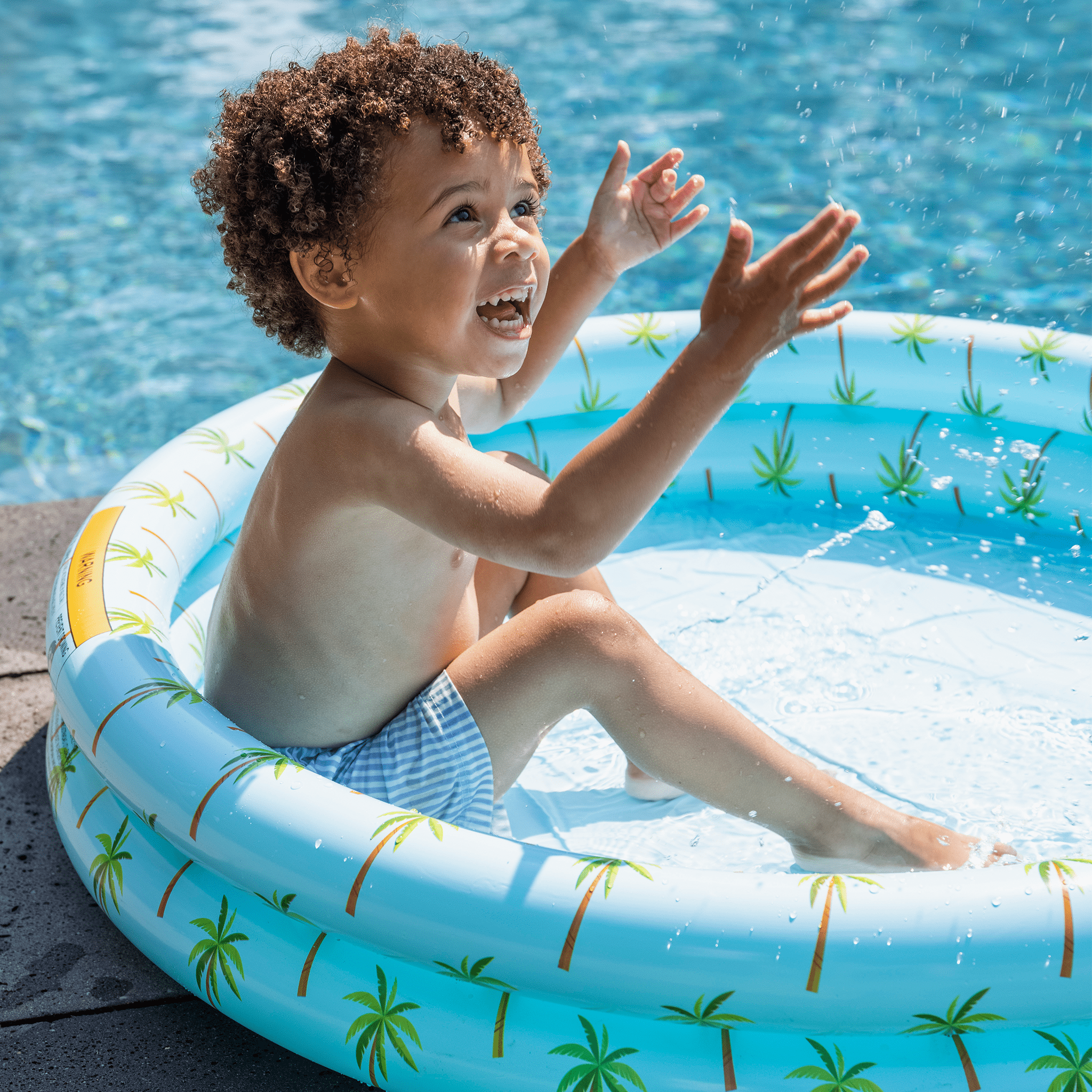 Baby Zwembad Blauw met Palmbomen Ø 100 cm